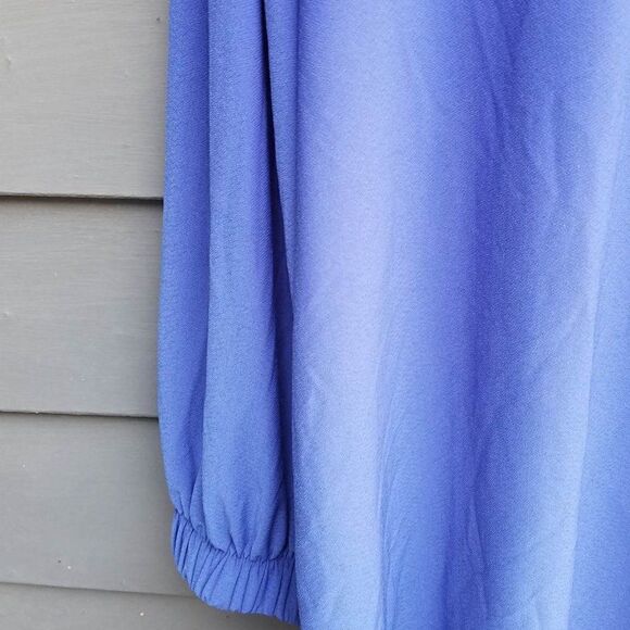 NWT Nordstroms Halogen Blue Peasant cut Top size Large - Picture 10 of 11